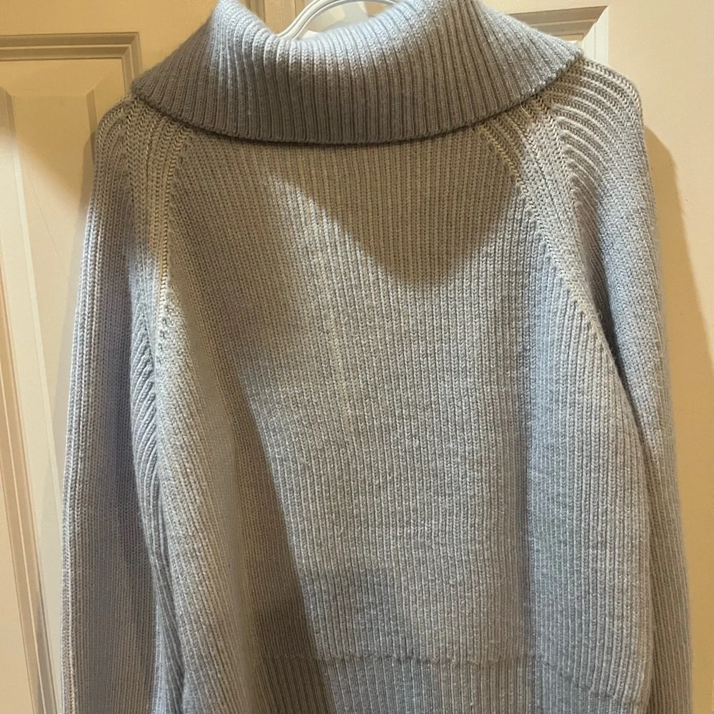 Varley Light Blue Ribbed Button-Up Sweater - Picture 8 of 16